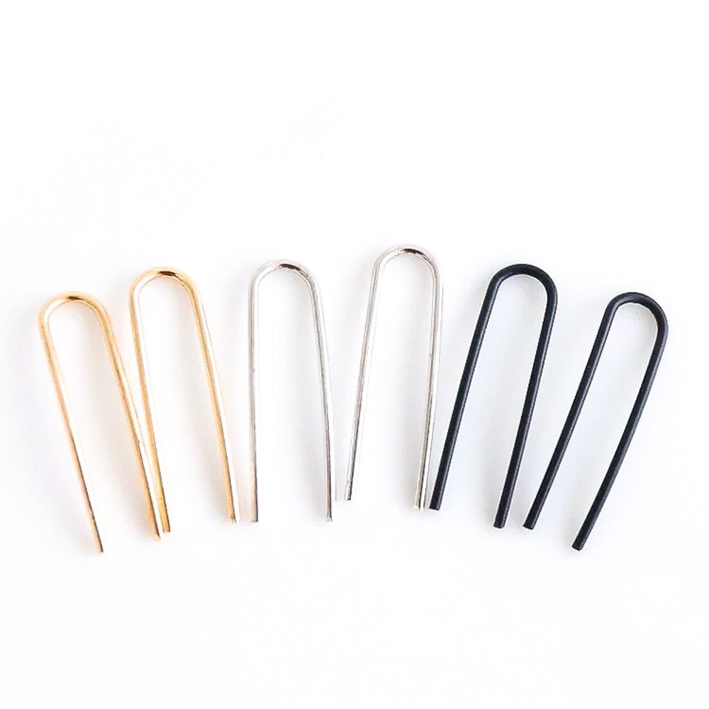 ⚜️[𝟯/$𝟭𝟴]⚜️Silver Long Bar Climber Earrings NEW - Picture 8 of 11
